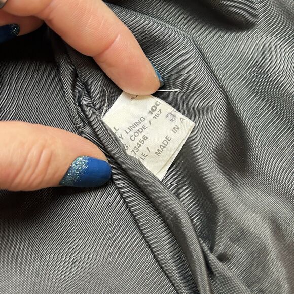 Vintage Comint Black Leather Jacket w/shoulder pads Women's Large Argentina - Picture 11 of 12